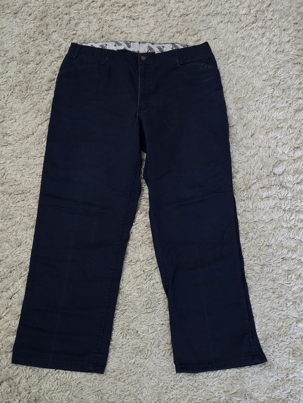 VTG 90s Ben Davis Gorilla Cut Navy Work Wear Pants 38x32
